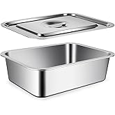 9x13 Baking Pan with Lid, 7.6Qt Large Lasagna Pan with Lid, 4 Inch Extra Deep Nonstick Roasting Pan & Casserole Dish, Oven Sa