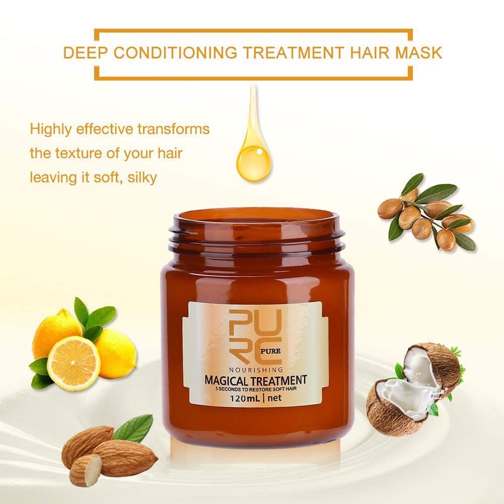Magical Treatment Hair Mask 120ML, 2020 Advanced Molecular Hair Roots Treatment 5 Seconds Repairs Damage Hair Root Hair Tonic Keratin Hair & Scalp Treatment : Beauty