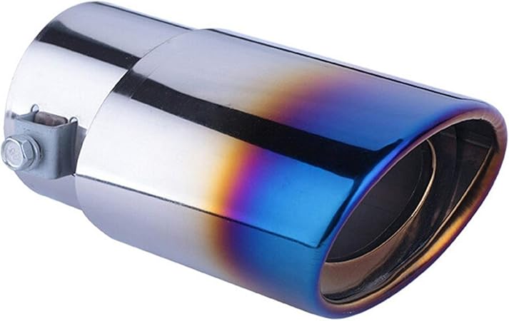 Amazon 排気管の装飾 1個ロースト青いステンレス鋼の排気管テールマフラーチップカバーのためのカースタイリング装飾アクセサリーdiy マフラー エキゾーストパイプ車の付属品 マフラー 車 バイク