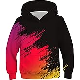 Lovekider Boys Hoodies Sweatshirt Cool 3D Print Pullover with Big Pocket for Kids Fashion Warm Winter 6-16 Years