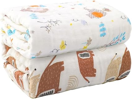 Amazon ベビーバスタオル 6重ガーゼ ガーゼケット 赤ちゃん 沐浴ガーゼ トドラーケット 高密度 ふわふわ 大判 綿100 110 110cm 2枚セット タオルケット ガーゼケット ベビー マタニティ 通販