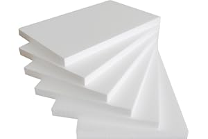 DNB SPORTS DNB Craft Foam Board - 6PCS 17X11X1 Inch Polystyrene Rectangle White Thick Foam Sheets - Crafts and Arts Supplies