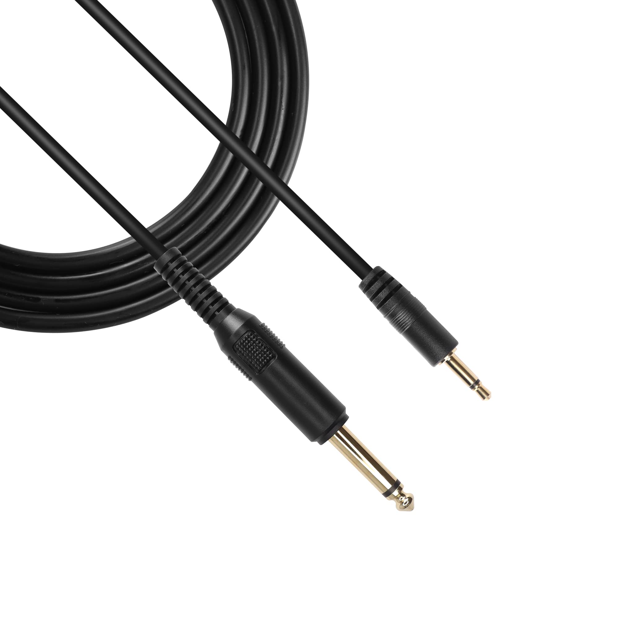 PNGKNYOCN 1/8 to 1/4 Mono Cable,3.5mm 1/8" TS Mono Male to 6.35mm 1/4" Mono Male Audio Cable for Amplifier, Laptop,Guitar (3.5mm TS 1M)