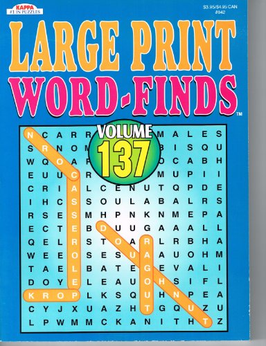Kappa Publication 3842 Large Print Word-Finds Assorted Volumes