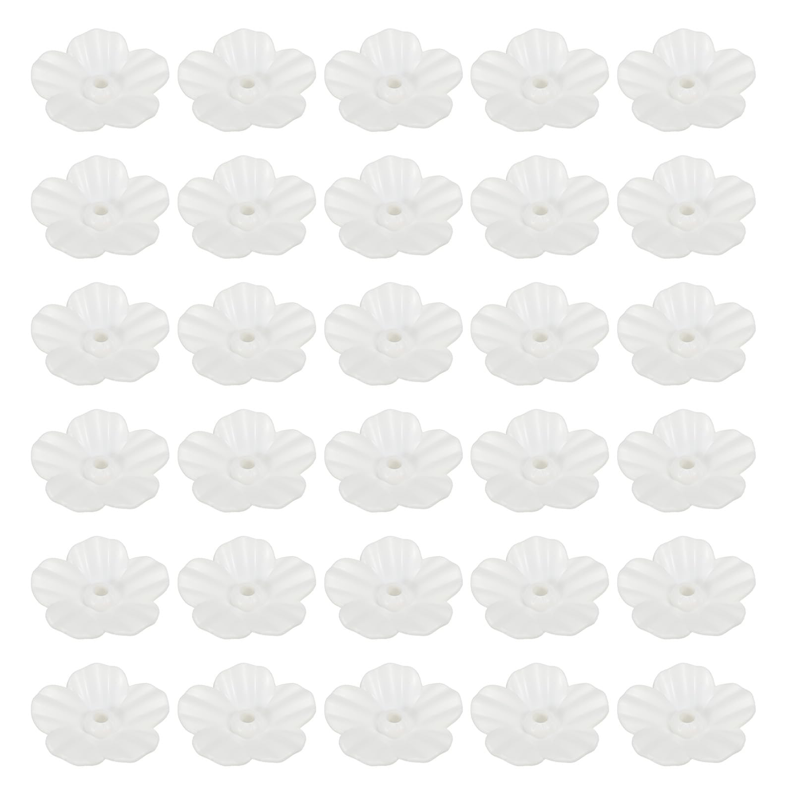 PATIKIL 1.2 Inch Hummingbird Feeder Replacement Flowers, 30 Pack Bird Feeder Flowers Hummingbird Feeding Ports Feeders for Outdoors Hanging Feeders, White