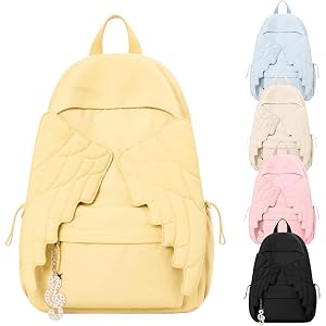 Angel Wing Backpack, Angel Wings Backpack for Women | Spacious Angel Wings Backpack for Commuting Trips School and Everyday C