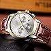 Mens Business Quartz Watches with Brown Leather Strap Analog Waterproof Casual Classic Dress Wristwatch ¡­