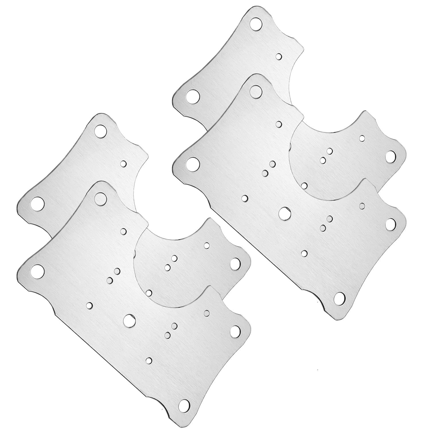 Qrity 4 Pcs Steel Hinge Repair Plates, Hinges Strengthen Repair Plate, Cabinet Cupboard Door Hinge Repair Brackets with Screws, for Kitchen Cupboard Furniture — image 1