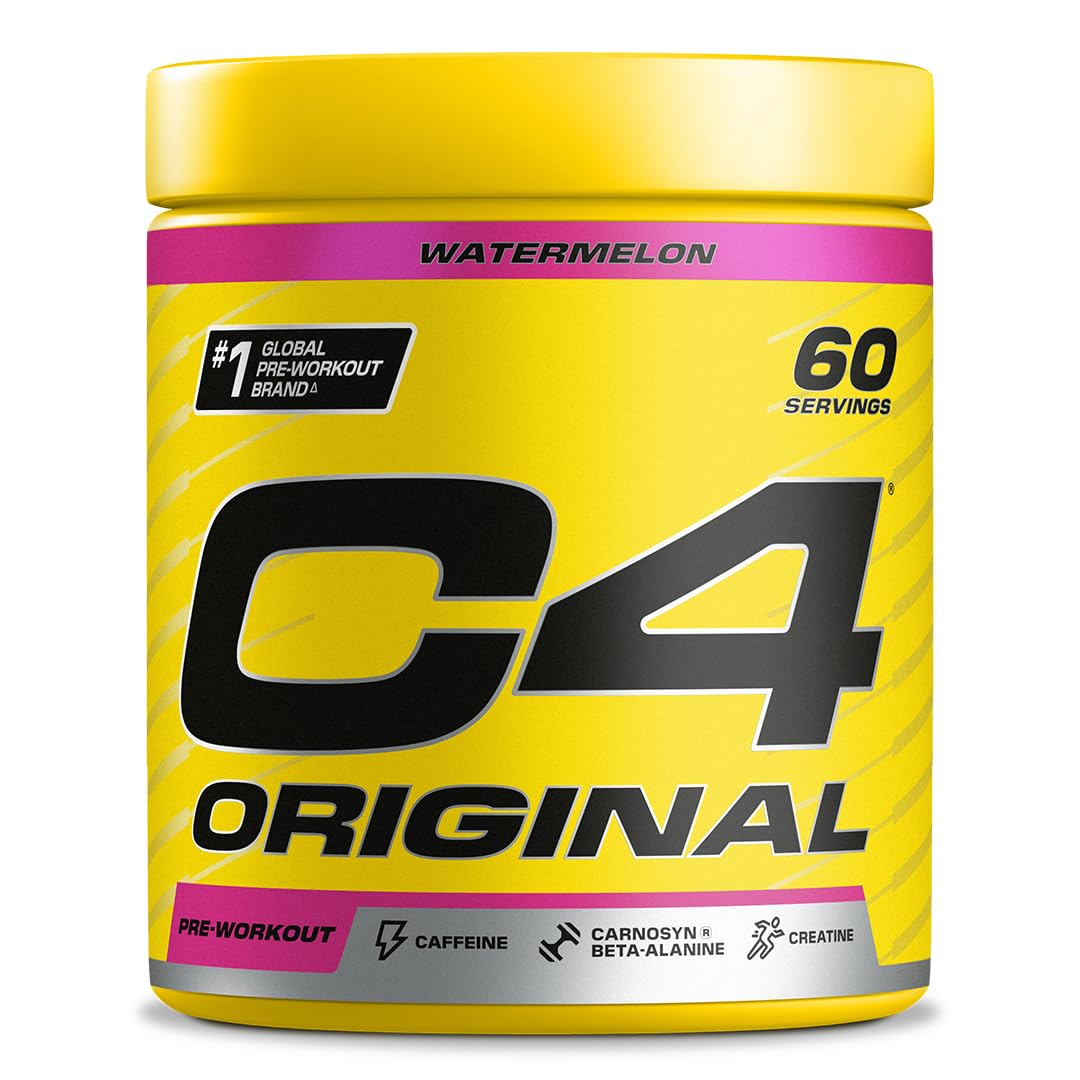 C4 Original Beta Alanine Sports Nutrition Bulk Pre Workout Powder for Men & Women | Best Pre-Workout Energy Drink Supplements | Creatine Monohydrate | Watermelon | 60 Servings