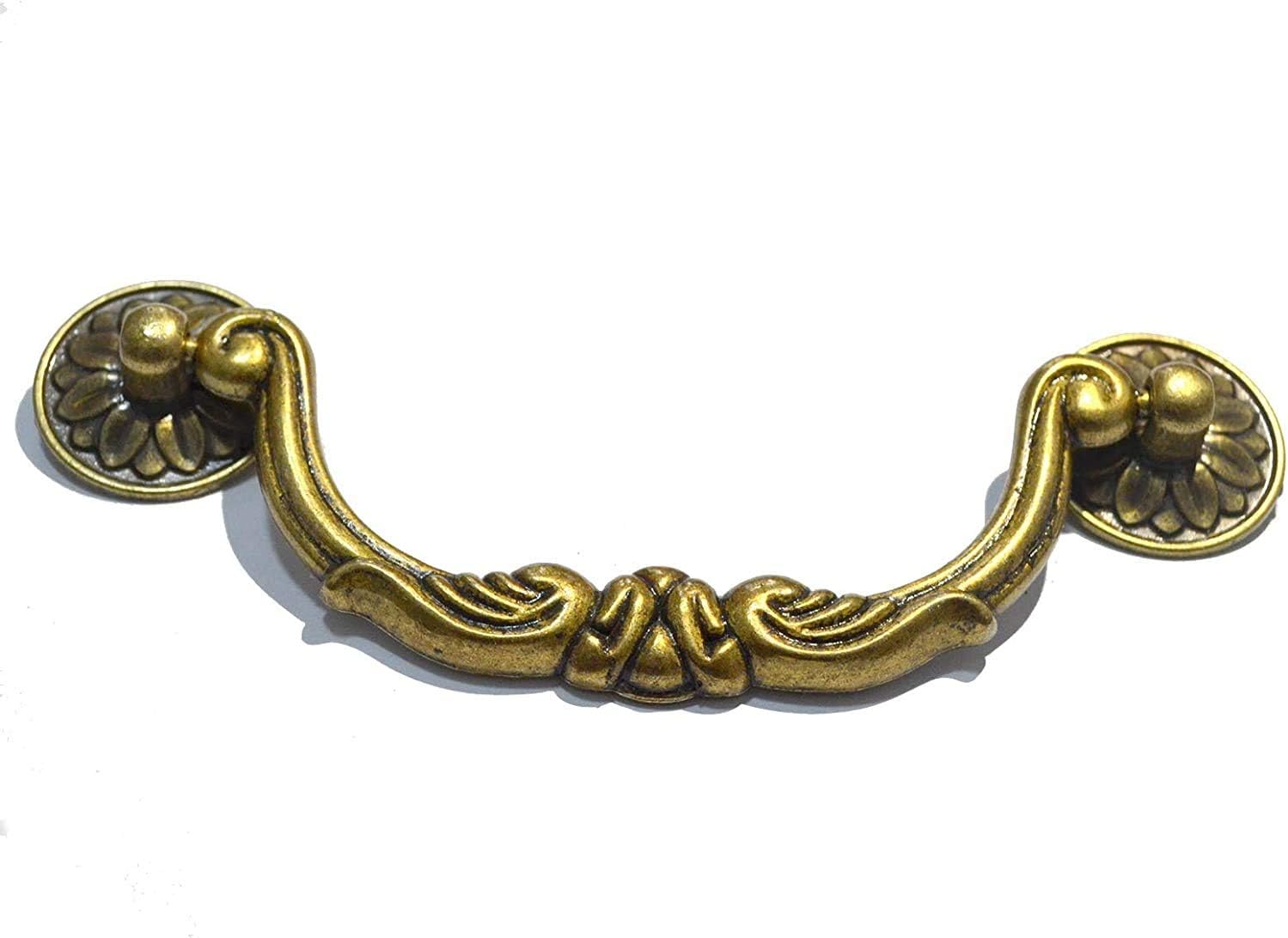 Namvo 4pcs Antique Copper Brass Vintage Round Pull Swing Ring Kitchen Bathroom Bedroom Cabinet Door Knobs Drawer Furniture Handles