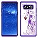 Galaxy Note 8 Case, MicroP Hybrid Dual Layer Silicone Plastic Armor Defender Phone Case Cover for Samsung Galaxy Note8 (Armor Purple Flower)