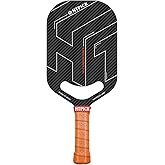 Pickleball Paddles, 3K Raw Carbon Fiber Pickleball Paddle with 14mm Thickness PP Honeycomb Core and Aero Throat, Designed for Unmatched Control and Added Power