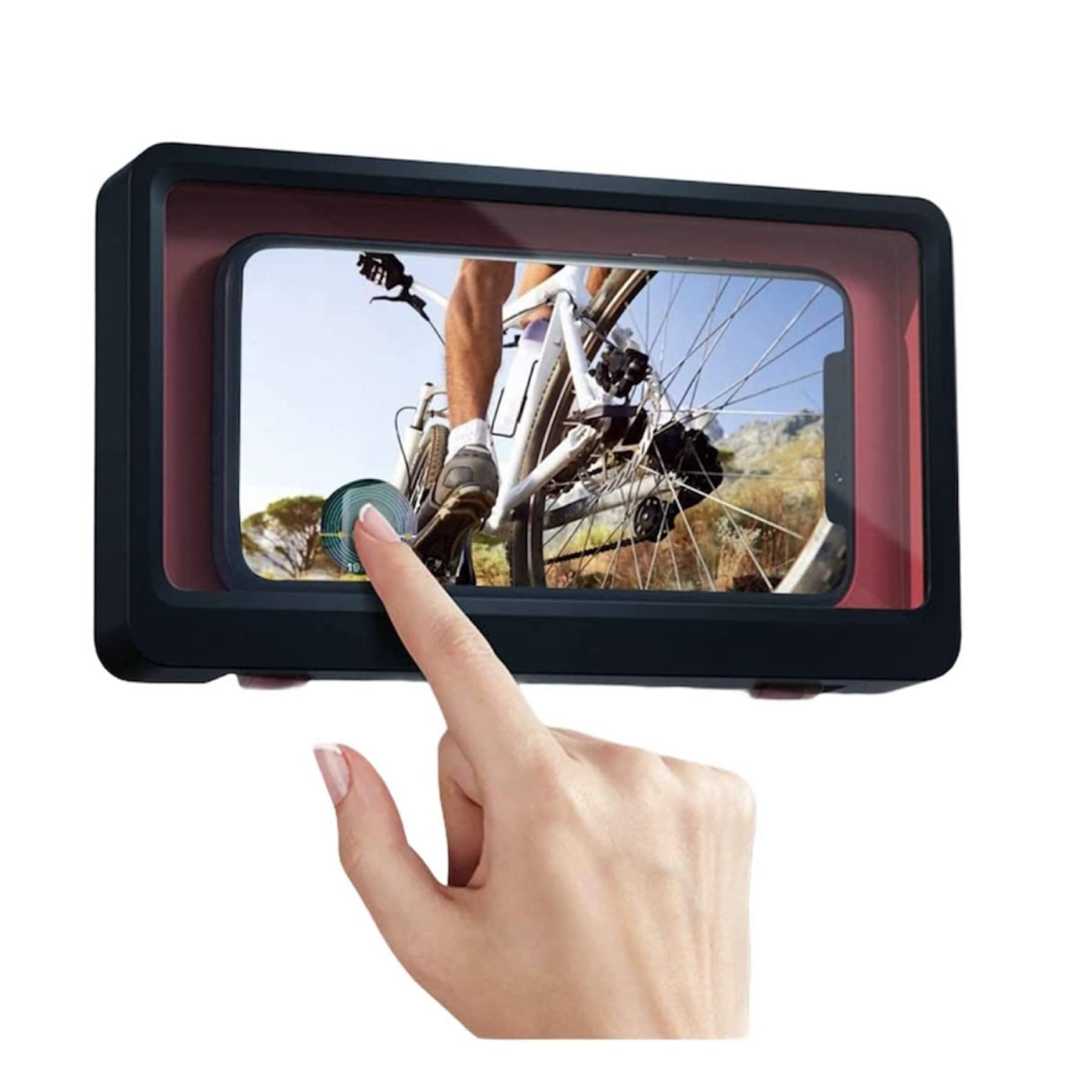 Shower Phone Case Holder Waterproof Upgraded Phone Shower Holder Wall Mount Bathroom TV Shower Gadget Shower Accessory Phone Mount iPhone Shower TV (Black)