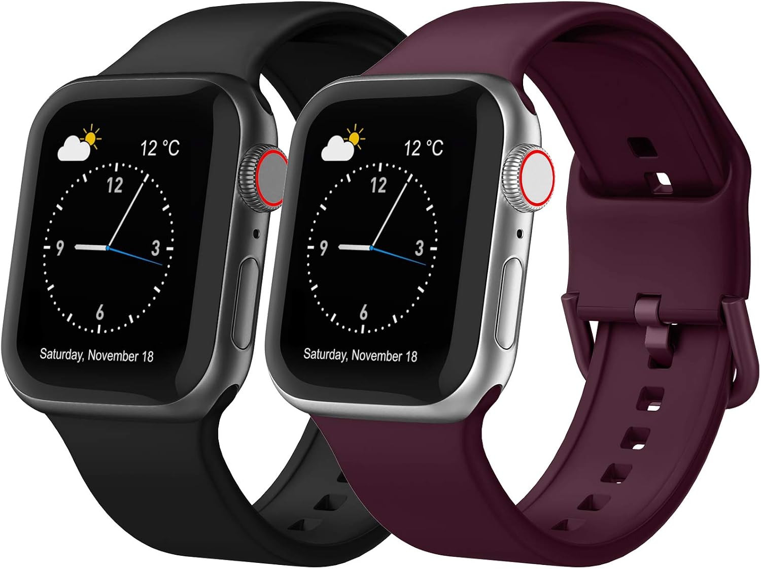 Adepoy 2Pack Compatible for Apple Watch Straps 46mm 49mm 45mm 44mm 42mm 41mm 40mm 38mm