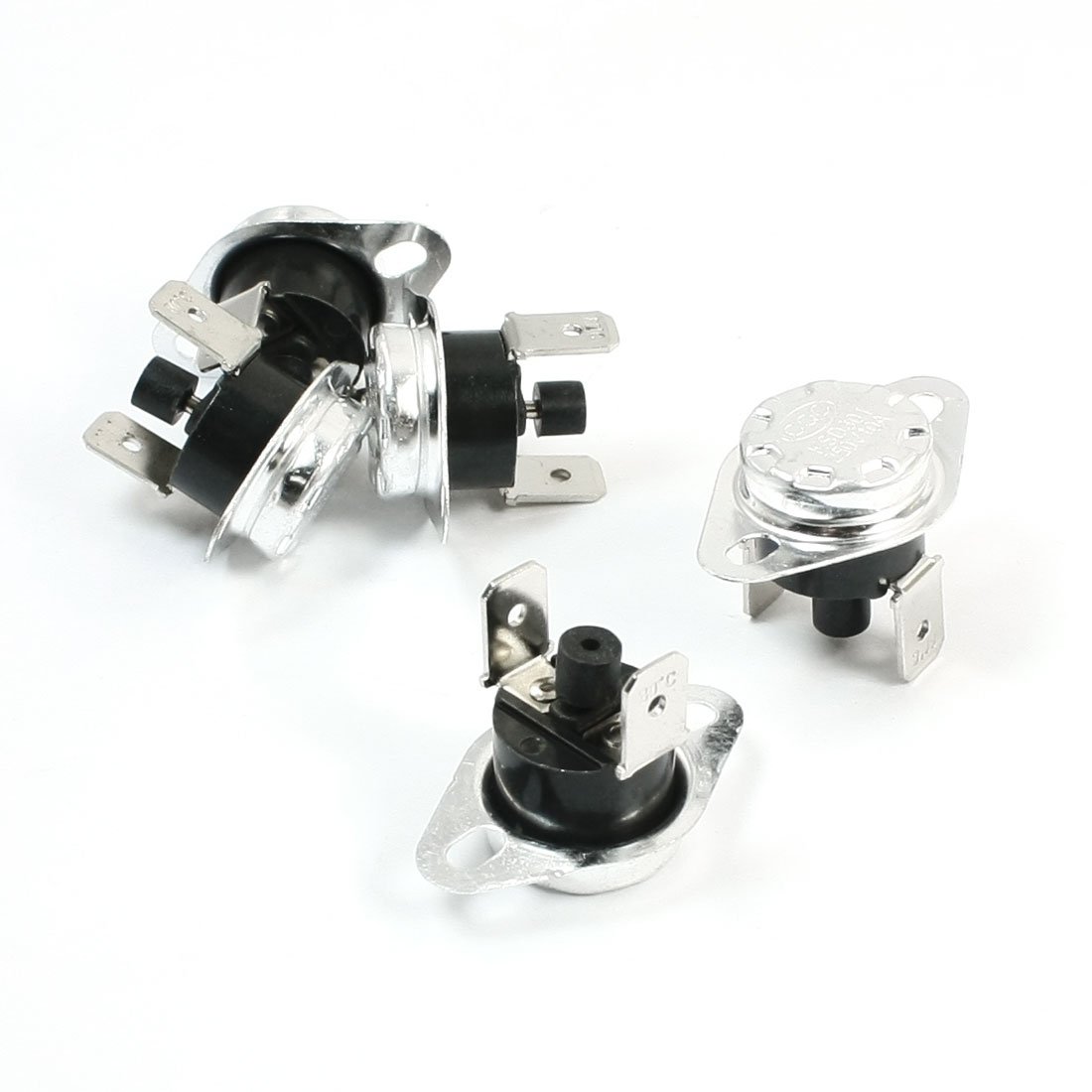 sourcingmap 5Pcs NC Temp Switch Manual Reset Thermostat 80 Degree Celsius