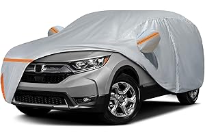 BETERNY Waterproof Car Cover for 2002-2025 Honda CRV CR-V, Custom-fit All Weather Sun Rain UV Dust Snow Protection Windproof Outdoor Indoor CRV Car Cover with Door Zipper and Cotton Lining-Gray