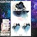 COKTAK 12Pieces/Lot Small Watercolor Mountain Tree Temporary Tattoos For Women Kids Geometric Body Art Arm Fake Tattoo Sticker Round Sheets Men Waterproof Tatoos Sheet Paper