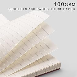 EMSHOI Lined Journal Spiral Notebook 7.48" x