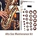 Alto Sax Repair Parts Kit 1 Set Alto Saxophone Pad Set Repair Parts Kit Screws + Neck Screw + Nuts + Reeds + Felt Columns Saxophone Springs Maintenance Kit Wind Musical Instrument Parts Accessori