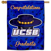 UC Santa Barbara Gauchos Garden Flag Set - Double Sided 13x18 Inch With Steel Stand