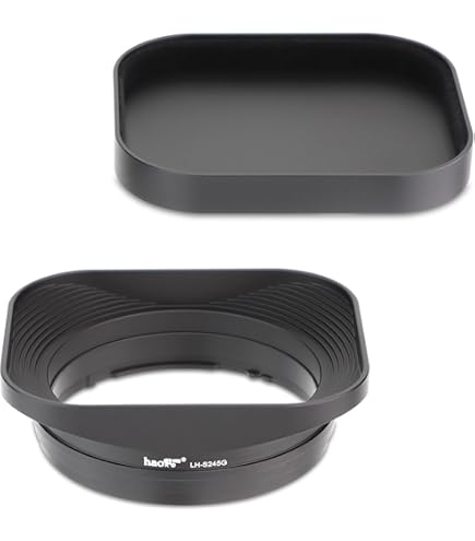 Haoge LH-S35B Square Metal Lens Hood Shade With Cap For Sony T FE