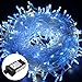 Excelvan Safe Low Voltage 8 Modes 250 LEDs 50m/164ft Dimmable Fairy String Lights for Bedroom Patio Garden Gate Yard Party Wedding Christmas Decoration, White+Blue