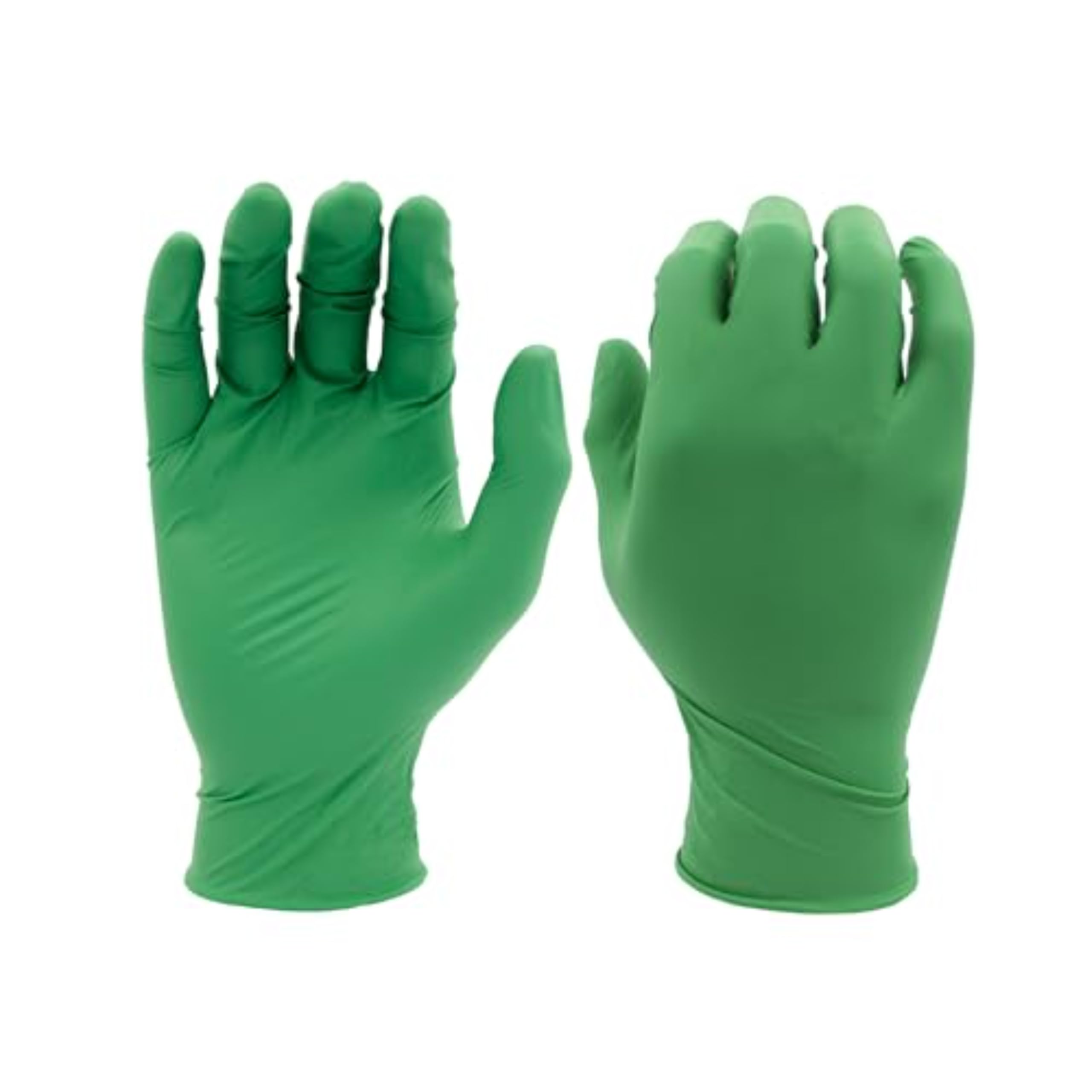 SHOWA 6110PF Disposable Biodegradable Nitrile Powder Free Work Glove, 240mm long, .1mm thick, Green, L(Pack of 100)