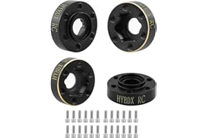 HYBDX Rc Brass Weights Wheel Hex Hub Widen Adapter for 1/10 RC Crawler 1.9 2.2Inch Wheels Rim Axial SCX10 TRX4 Counterweight（Black 6mm*4）