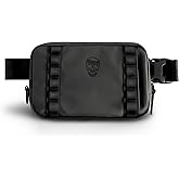 Gymreapers Travel Small Crossbody Bags for Men & Women with Hidden Pocket - Waterproof Crosssbody Fanny Pack for Men with Adjustable Shoulder Sling Belt for Traveling, Running & Hiking (Gunmetal)