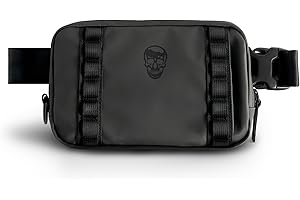 Gymreapers Travel Small Crossbody Bags for Men & Women with Hidden Pocket - Waterproof Crosssbody Fanny Pack for Men with Adjustable Shoulder Sling Belt for Traveling, Running & Hiking (Gunmetal)