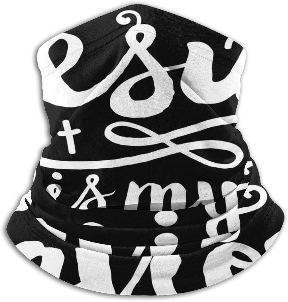 Jesus is My Savior Neck Gaiter Bandana with Ear Loops Balaclava for Men Women at Amazon Men’s