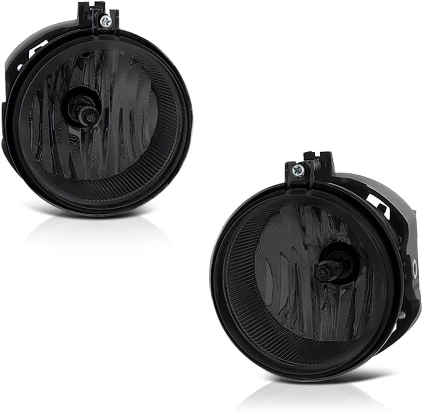 [For 2006-2010 Dodge Charger] VIPMOTOZ Front Fog Light Lamp - Metallic Chrome Housing, Smoke Lens, Driver and Passenger Side