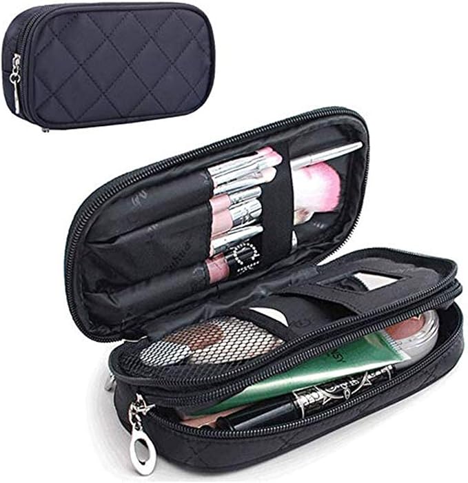 NOVAGO Trousse Toilette Mini Vanity - Pochette Maquillage Compacte Rose - 4 Compartiments