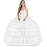 Ieuan Full White Ball Gown Hoops Wedding Accessories Petticoat Underskirt Slips Quinceanera Gown for Wedding Dress