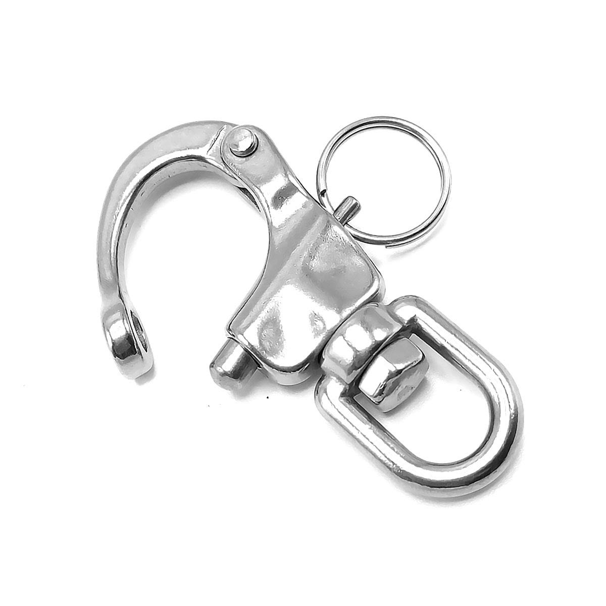 Amadget 2 PCS Swivel Eye Snap Shackle Quick Release Bail Rigging