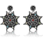 Hying Halloween Earrings for Women Halloween Beaded Dangle Earrings Day of The Dead Fashion Jewelry Gift Earrings