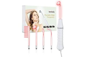 Lilishy Handheld Facial Skin Machine Set with Wand and Tubes for high frequency using in travel,White,JL12161