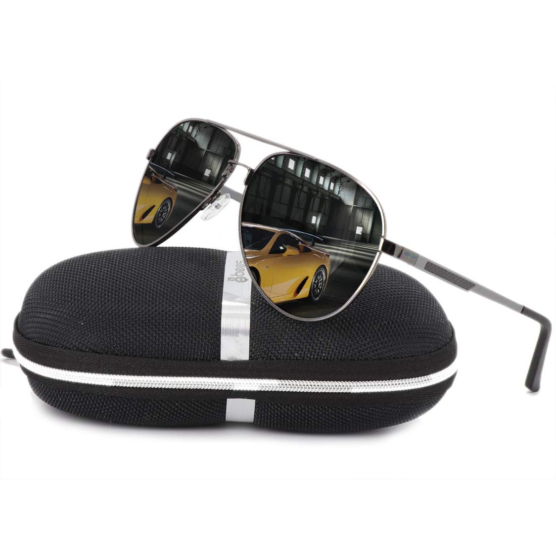 Polarized Aviator Sunglasses for Men Women Driving Vintage UV400 with Sun Glasses Case