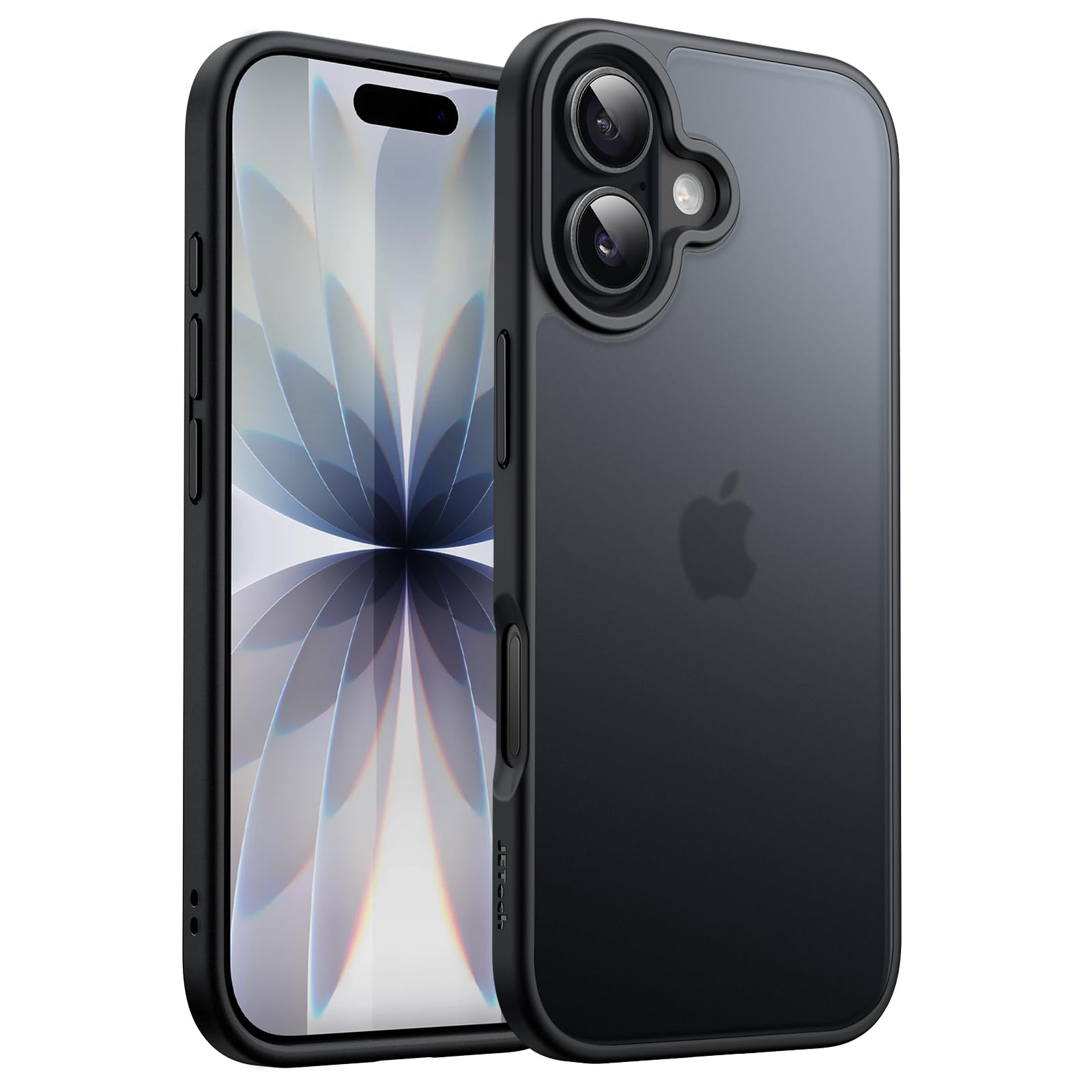 JETech Matte Case for iPhone 17 6.3-Inch, Shockproof Military Grade Drop Protection, Frosted Translucent Back Minimalist Phone Cover, Anti-Fingerprint (Black)