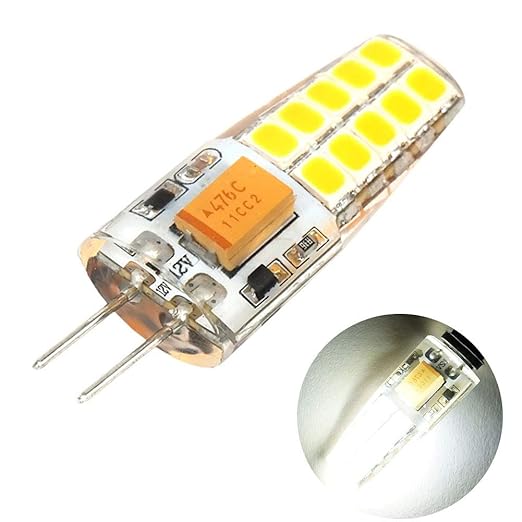 Bombillas LED G4 de 3 W Cápsula AC/DC 12 V luz blanca cálida ...