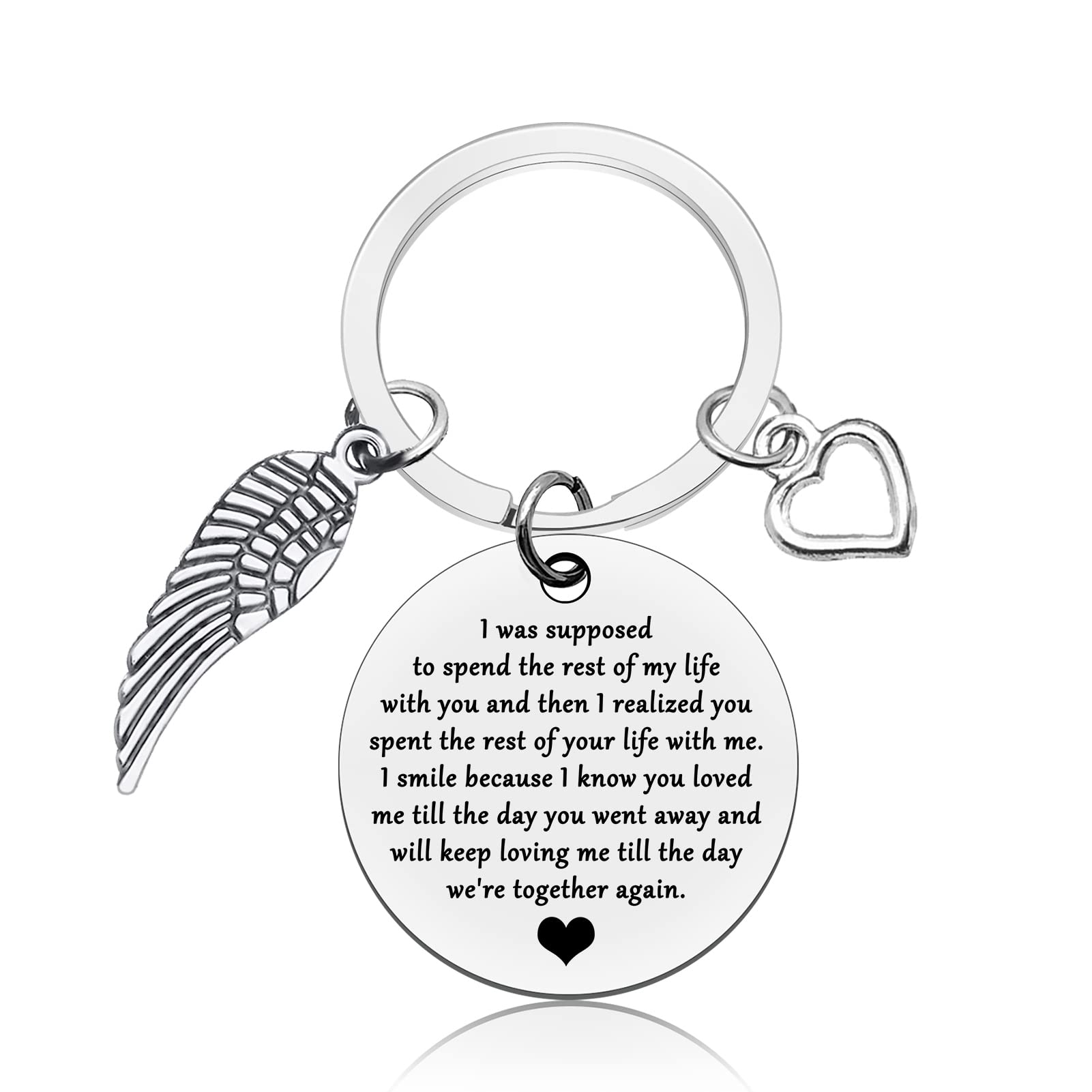 Vadaka Memorial Keyring Loss of Husband Sympathy Gift for Wife Husband Memorial Jewelry Gifts in Memory of Loved One Remembrance Gift Wife Memorial Keyring Sympathy Jewelry Keyring