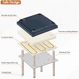 BURNTOP Chick Brooder Heating Plate 10x10 Adjustable Height Angle 55C Black view 3