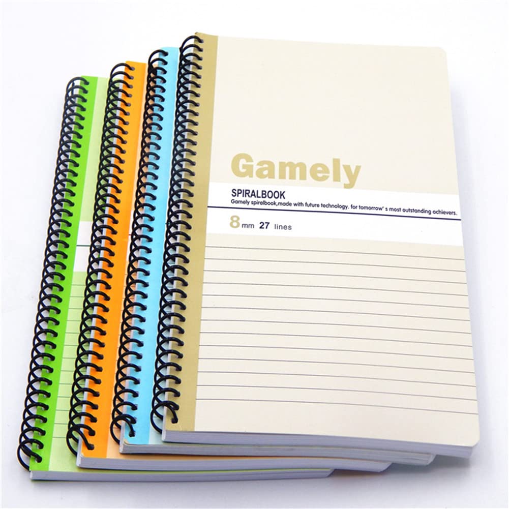 BJ-SHOP Student Notebook,Student Diary A5 Wirebound Notebook Subject Project Book 120 Page, Pack of 4