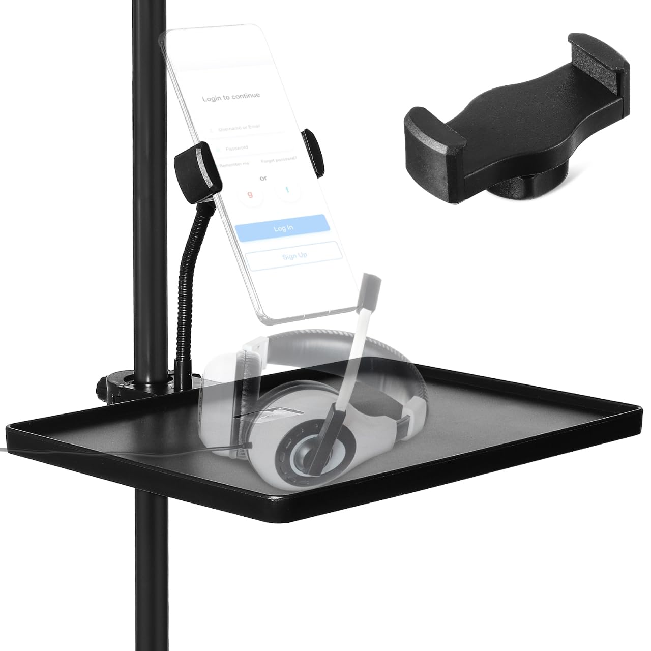 Vaguelly Sound Card Tray with Upgraded Buckle Microphone Holder for Stable Support Compatible with Live Broadcast Stands and Karaoke Stage Performance