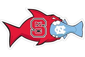 ULTIMATE SPORTS APPAREL NC- State Wolfpack/UNC RivalFish 3" Logo Auto Magnet