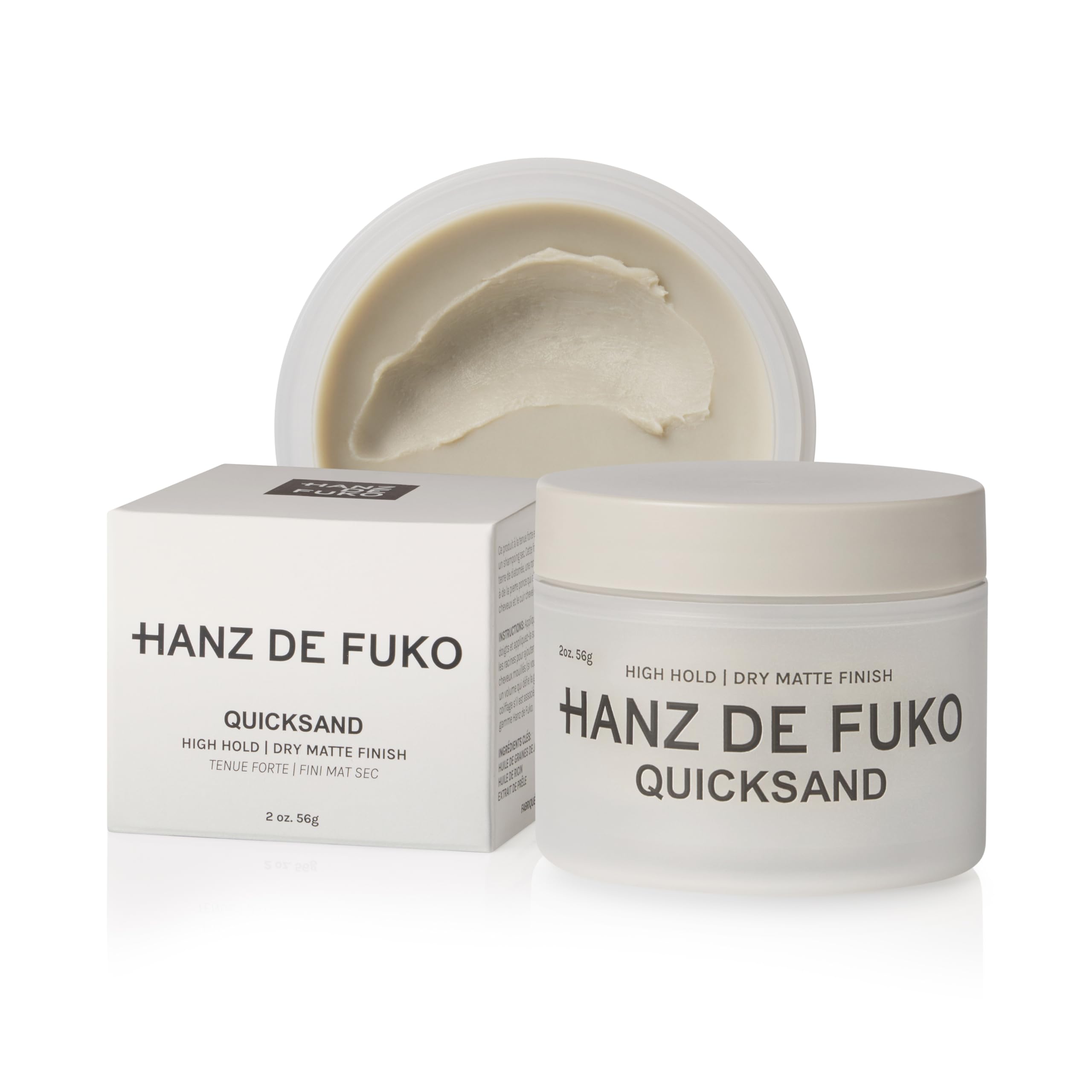 Hanz de Fuko Quicksand – Premium Men’s Hair Styling Wax & Dry Shampoo Combo – High Hold, Ultra Matte Finish – Certified Organic Ingredients, 56g