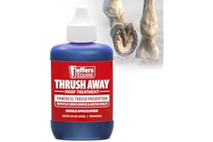 Jeffers Equine Thrush Away 2 Oz Iodine Hoof Solution for Horses – White Line, Frog, Pads, Farrier, Grooming, Stable, Ranch, Farm – Easy Application Hoof Care for Wet & Dry Conditions