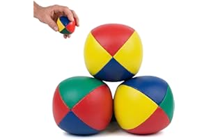 3 Pcs Sand Filled Leather Round Juggling Balls, Classic Bean Bag Outdoor Sports Ball, Juggling Balls Set for Beginners and Sk