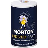 Morton Salt Iodized, All-Purpose Iodized Salt, 1.69 Pound, 1-Pack | Table salt, a seasoning ingredient with no clumps and an easy-pour spout, a salt with iodine, perfect for cooking &amp; table use