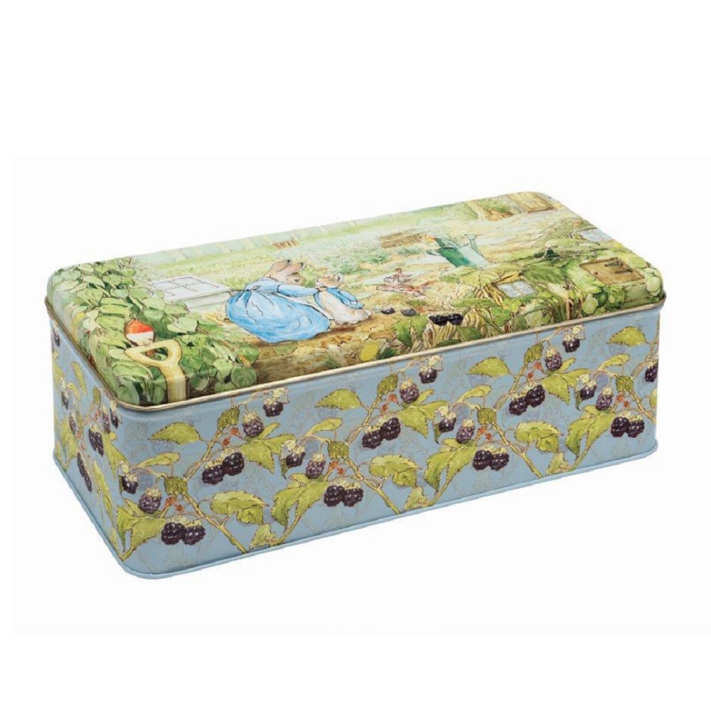 Peter Rabbit Beatrix Potter Long Deep Rectangular Storage Tin